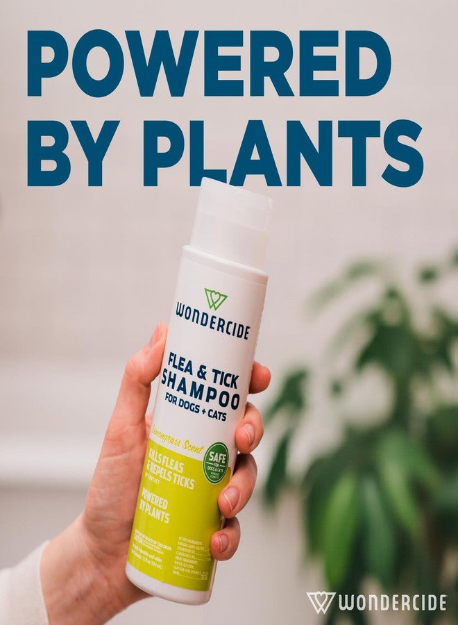 وندر سايد وندرسايد - شامبو للبراغيث والقراد للكلاب والقطط - علاج للبراغيث والقراد بزيوت عطرية طبيعية - للحيوانات الأليفة التي تزيد أعمارها عن 4 أشهر - مُعزز بالنباتات - عشبة الليمون - 355 مل - Image 3